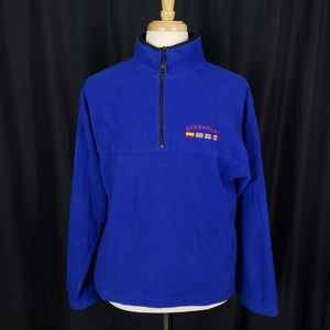 Vintage BAC Steamboat Fleece Half Zip Pullover with Embroidered Flag Lettering